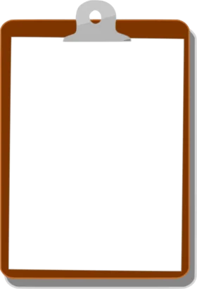 Minimalist Brown and Gray Clipboard Clipart with Sleek Design