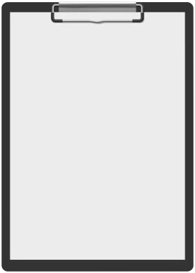 Minimalist Classic Blank Clipboard Clipart Design with Clean Simple Lines