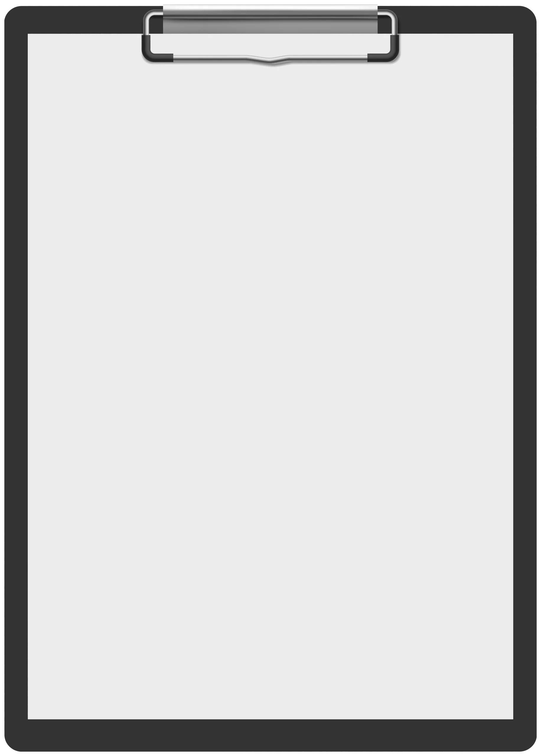 Minimalist Classic Blank Clipboard Clipart Design with Clean Simple Lines