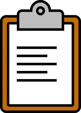 Minimalist Clipboard Clipart with Textured Border and Simple Document Design