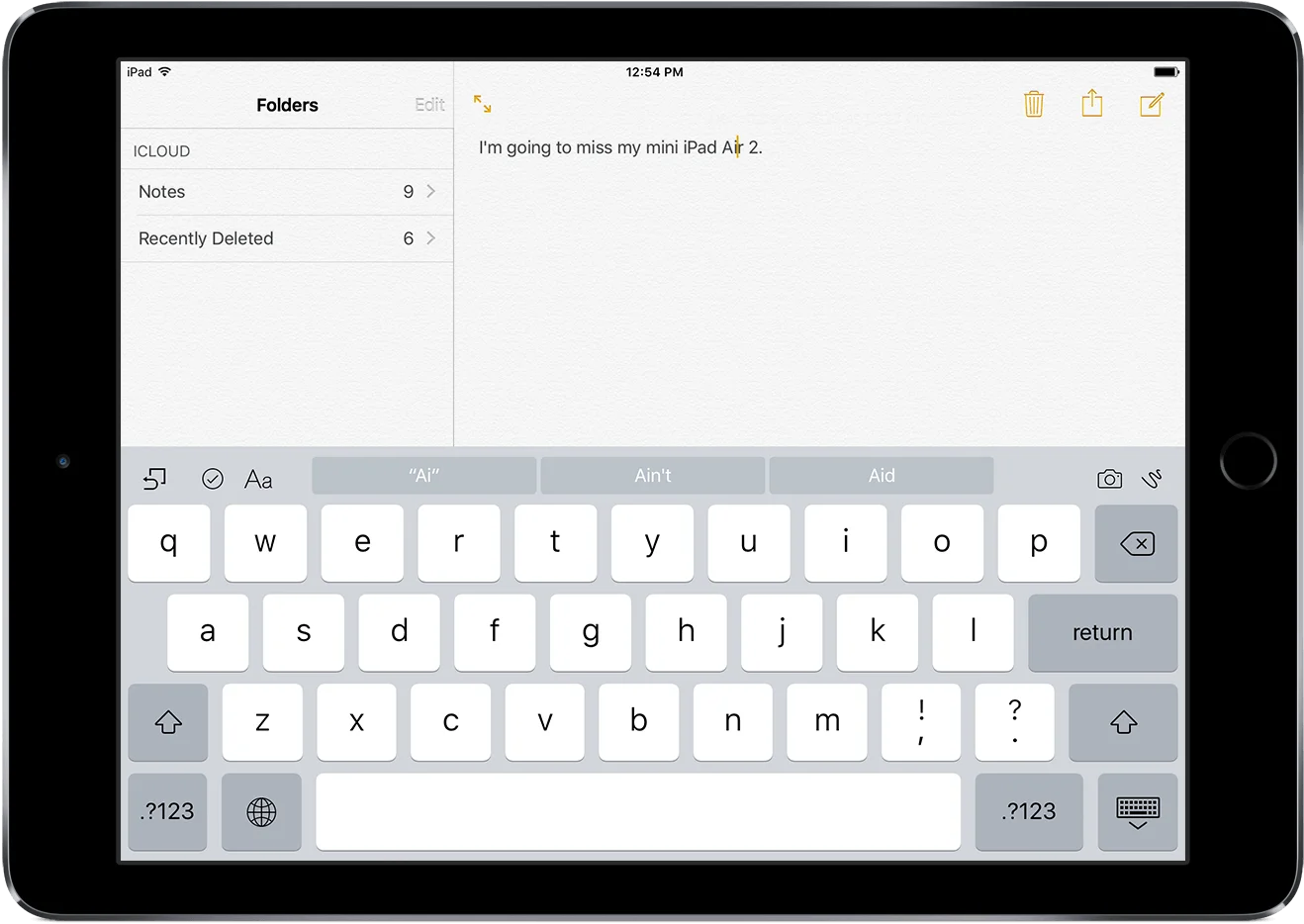 Minimalist Gray Keyboard Clipart on Sleek Tablet Device Display