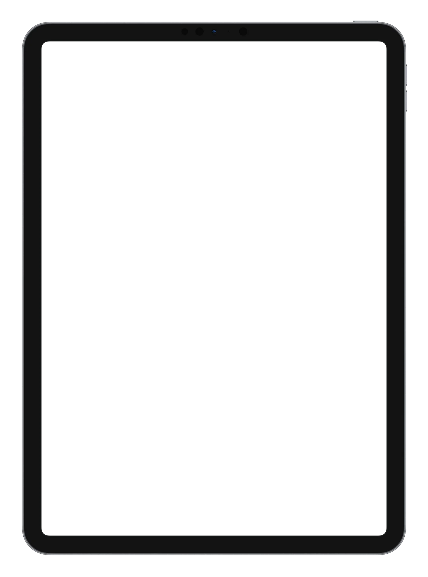 Minimalist Sleek Black-Bordered Tablet Clipart with Clean Outline Design