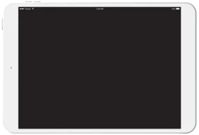 Minimalist White Tablet Clipart Illustration with Clean Design