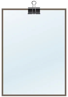 Minimalist Wooden Clipboard Clipart with Metallic Binder Clip Accent