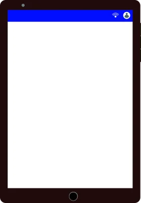 Modern Minimalist Tablet Clipart with Sleek Blue Header Design