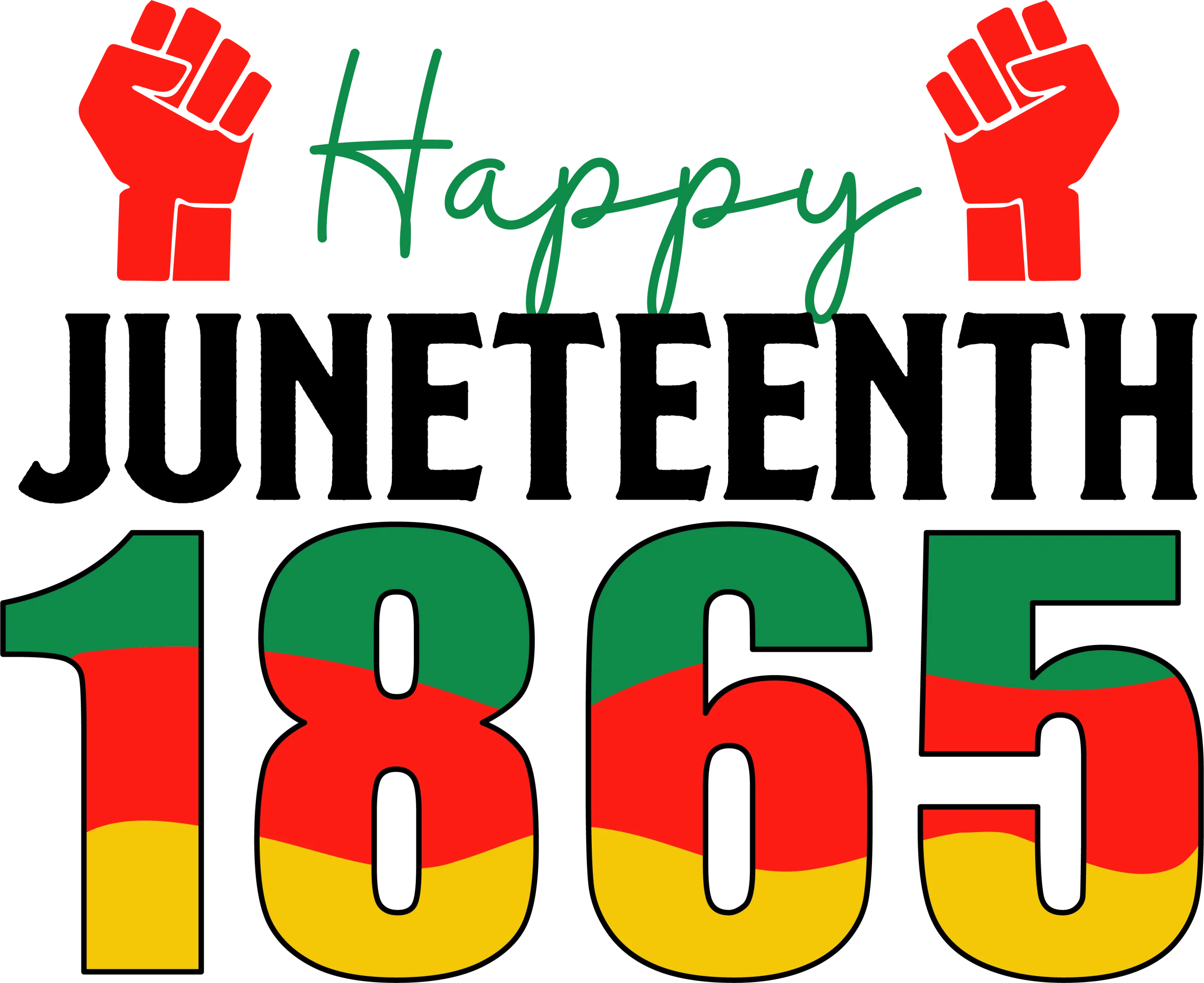 Powerful Juneteenth 1865 Freedom Celebration Commemorative Clipart Design