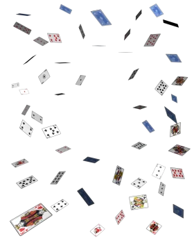 Scattered Playing Cards Clipart: A Whimsical Cascade of Gaming Elements