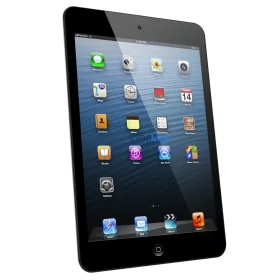 Sleek Black iPad Tablet Clipart Rendering with Colorful App Icons