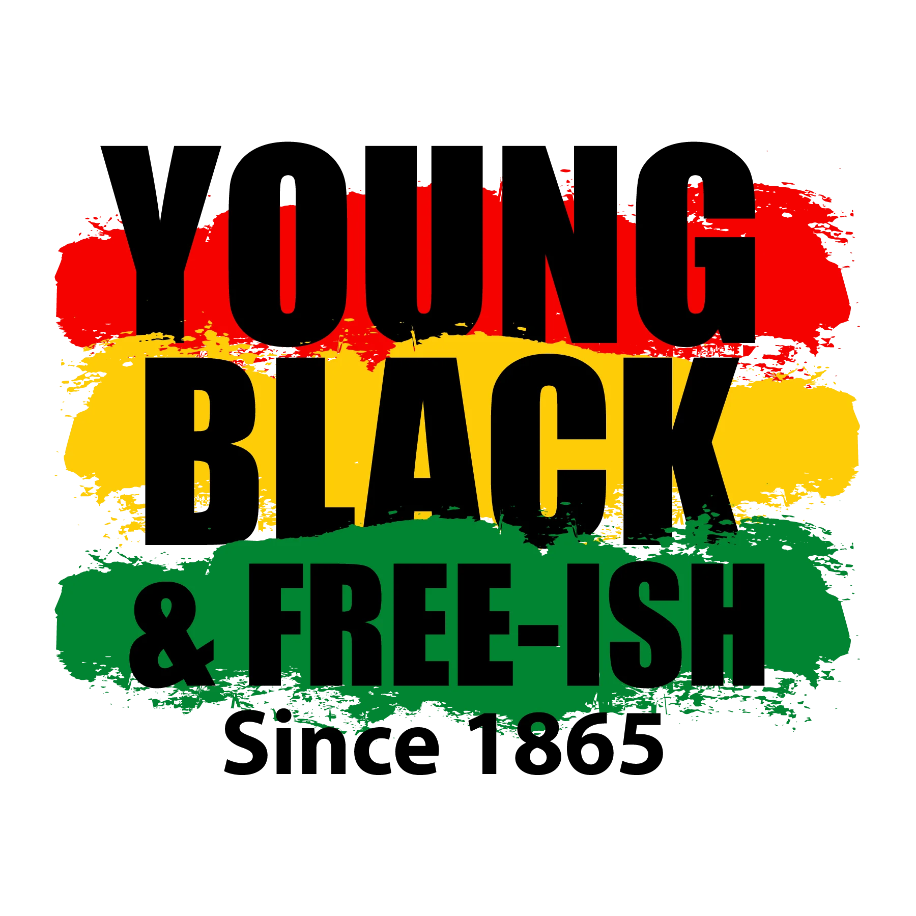 Young Black and Free-ish Juneteenth Historical Commemorative Clipart Design
