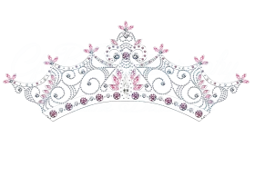 Elegant Enchanted Princess Tiara with Delicate Floral Swirls Clipart Design