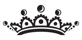 Elegant Royal Crown Clipart: Majestic Silhouette of Regal Headwear Design
