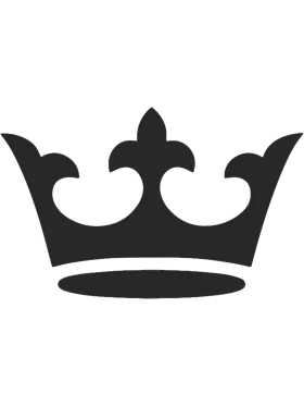 Elegant Royal Crown Silhouette Vector Clipart - Majestic Regal Design