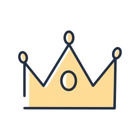 Elegant Simple Royal Crown Clipart with Soft Pastel Color Palette Design