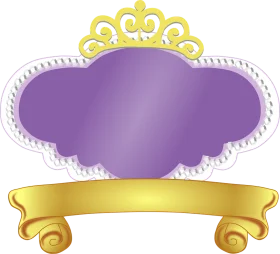 Enchanting Royal Purple and Gold Disney-Inspired Tiara Clipart Design
