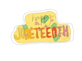 Handcrafted Juneteenth Celebration Clipart with Warm Color Palette