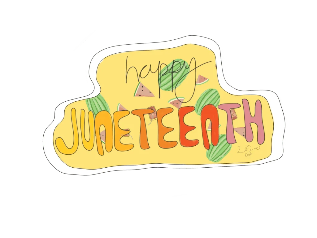 Handcrafted Juneteenth Celebration Clipart with Warm Color Palette