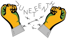 Juneteenth Freedom Celebration Powerful Raised Fists Clipart Design