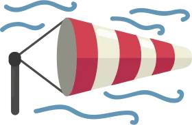 Meteorological Wind Direction Indicator Clipart with Streamlined Design