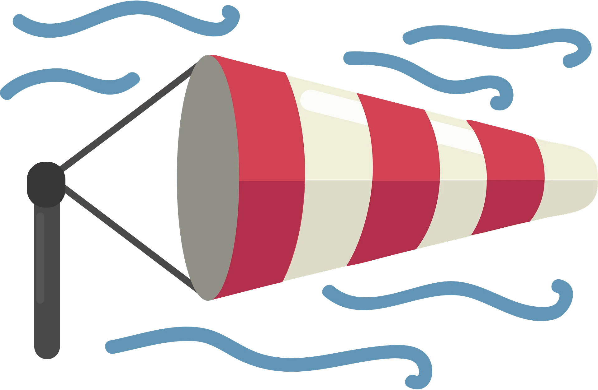 Meteorological Wind Direction Indicator Clipart with Streamlined Design