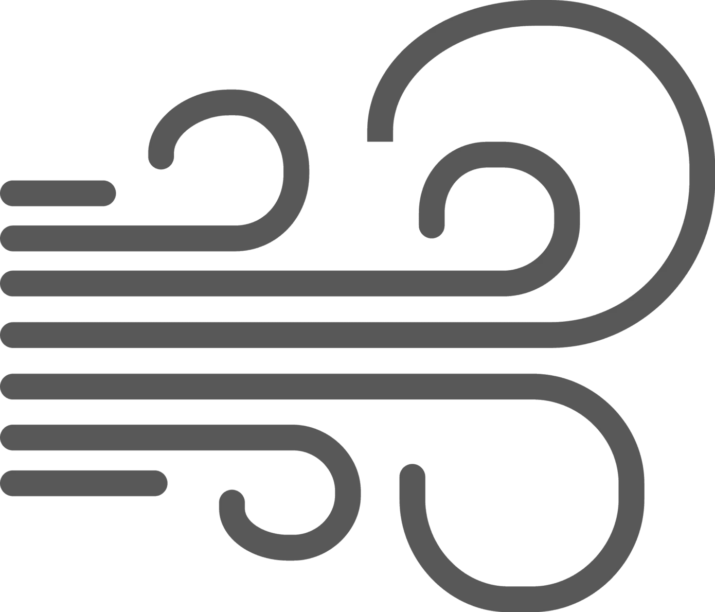 Minimalist Wind Currents Flow Graphic Design Stylized Clipart Illustration