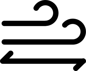 Minimalist Wind Direction Arrows Clipart Graphic Design Element