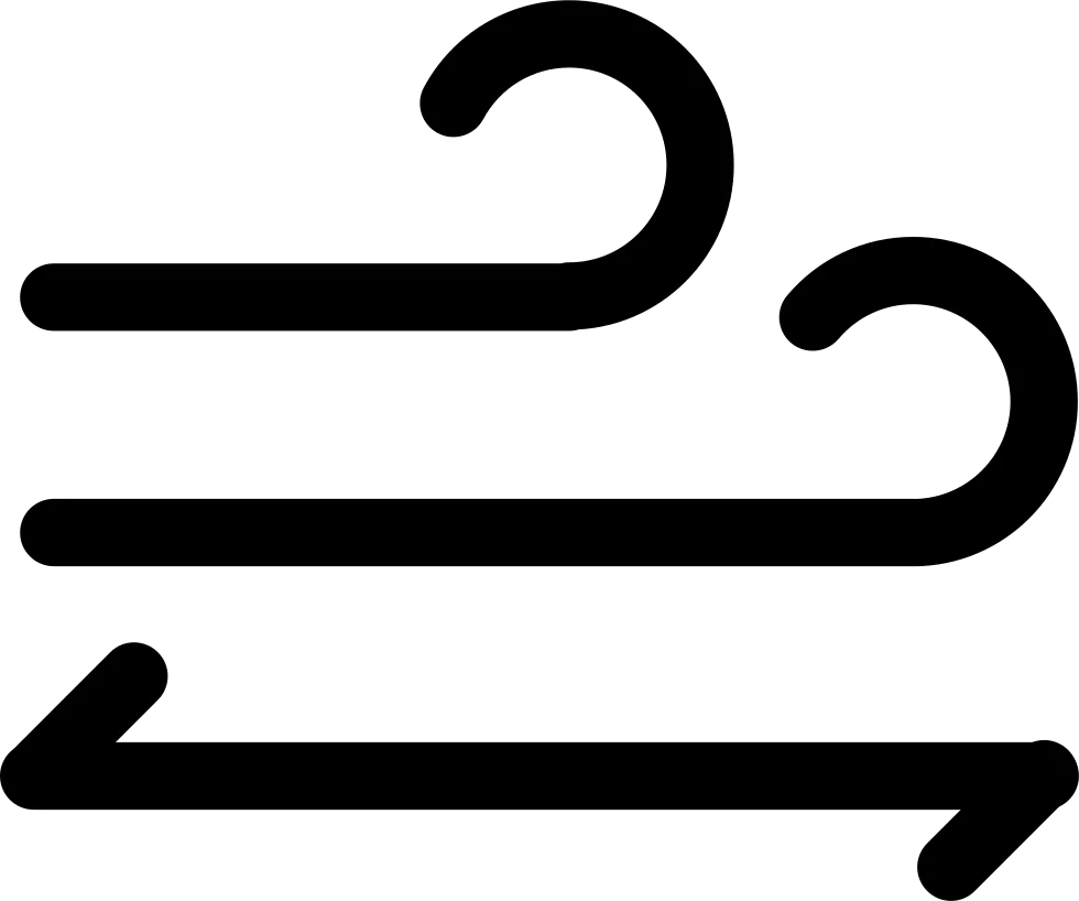 Minimalist Wind Direction Arrows Clipart Graphic Design Element