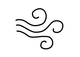 Minimalist Wind Flow Swirls Clipart - Elegant Atmospheric Graphic Design Element