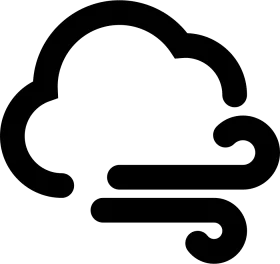 Minimalist Wind Motion Clipart Icon Representing Atmospheric Dynamics