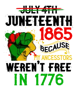 Powerful Juneteenth 1865 Commemorative Freedom Fist Clipart Design