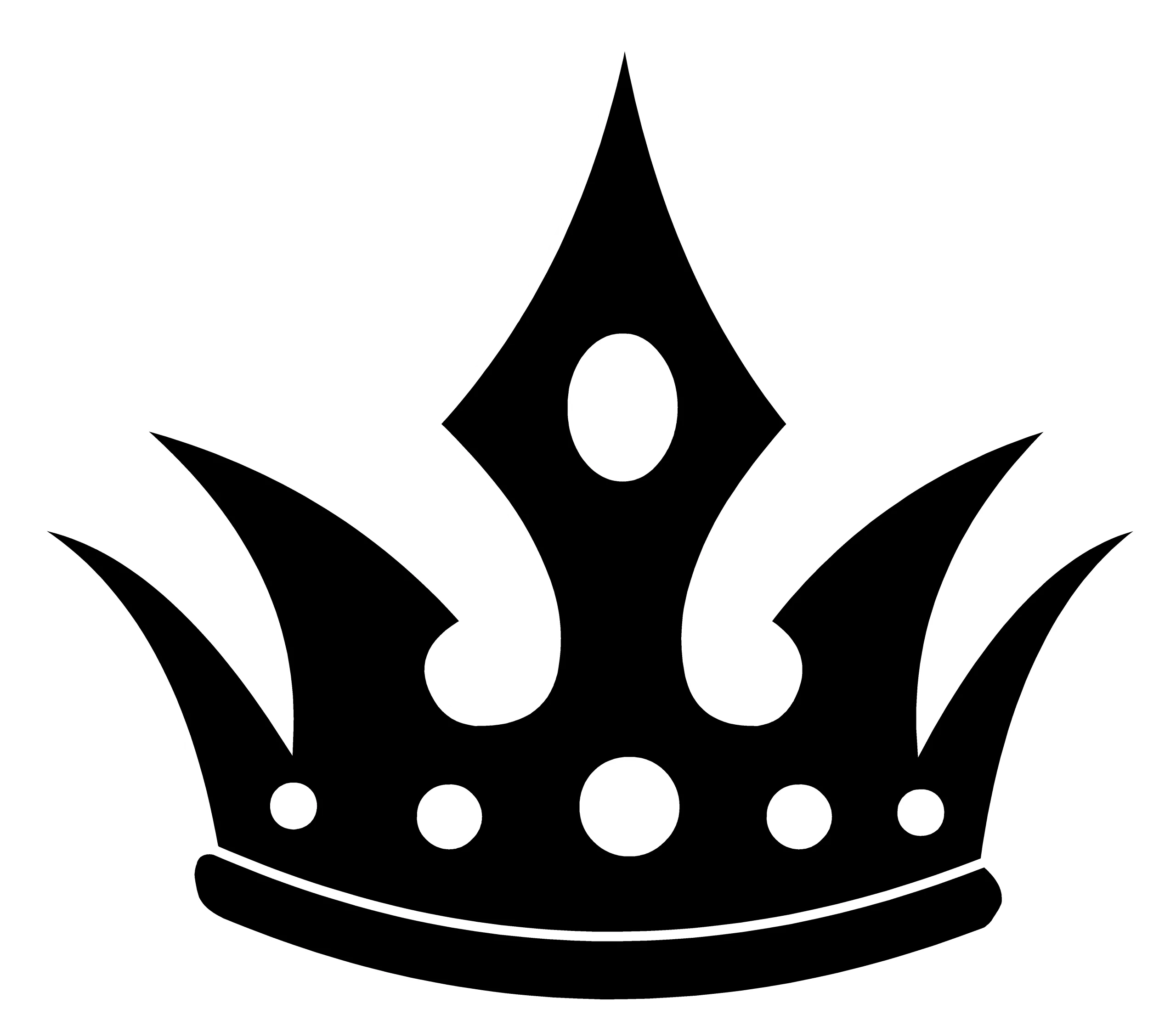 Royal Elegance: Majestic Black Crown Silhouette Clipart Design