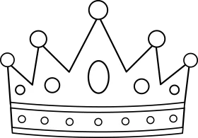 Royal Medieval Monarchy Classic Crown Clipart Illustration Design