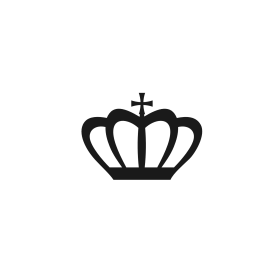 Royal Monarch Classic Black Crown Silhouette Clipart Design Element