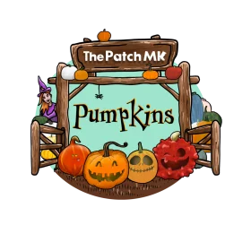 Charming Autumn Pumpkin Patch MK Clipart with Rustic Wooden Sign