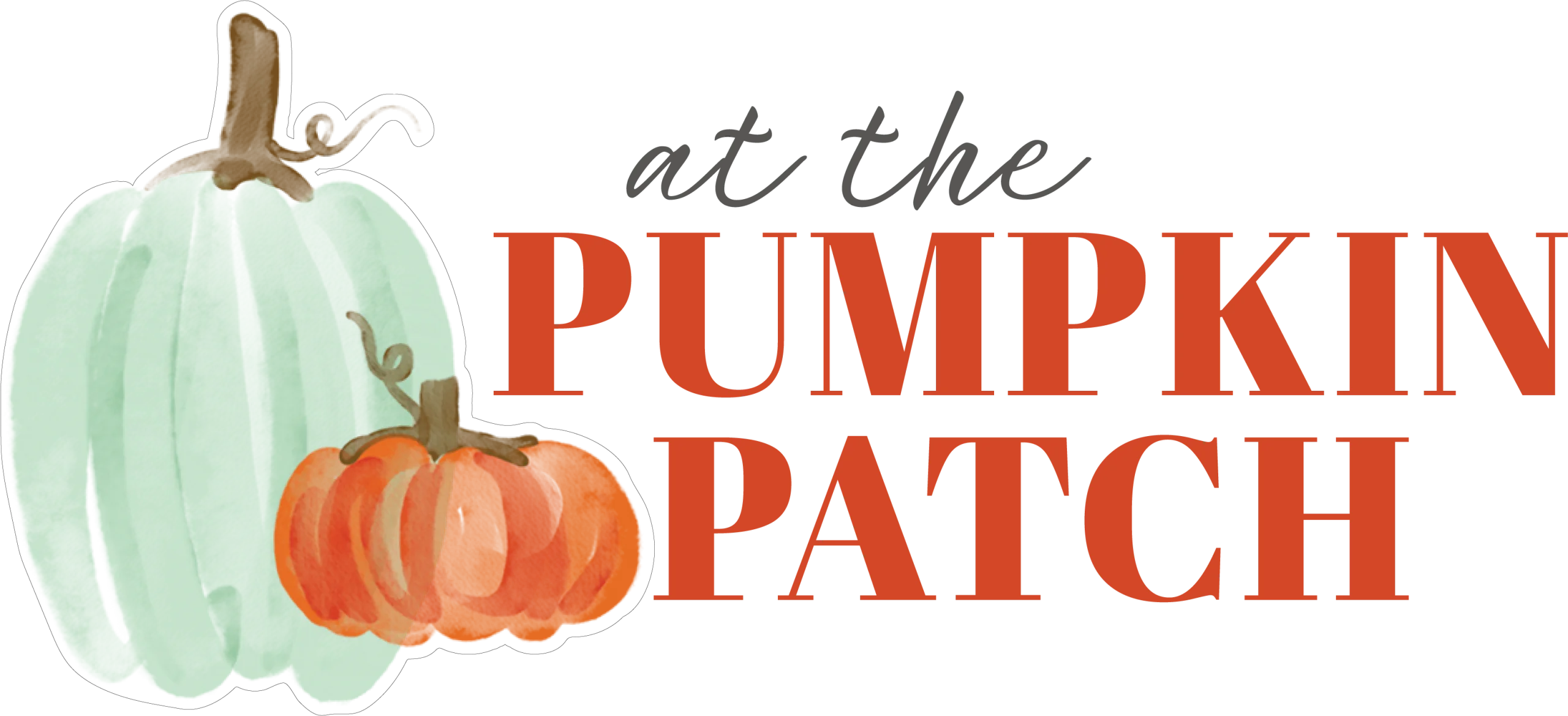 Charming Watercolor Pumpkin Patch Seasonal Clipart Design with Soft Color Palette