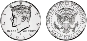 Detailed Monochrome United States Half Dollar Coin Clipart Design