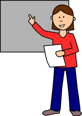 Professional Presenter Clipart Illustration for Educational and Business Presentations