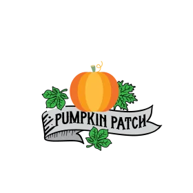 Rustic Autumn Harvest Pumpkin Patch Clipart with Decorative Banner