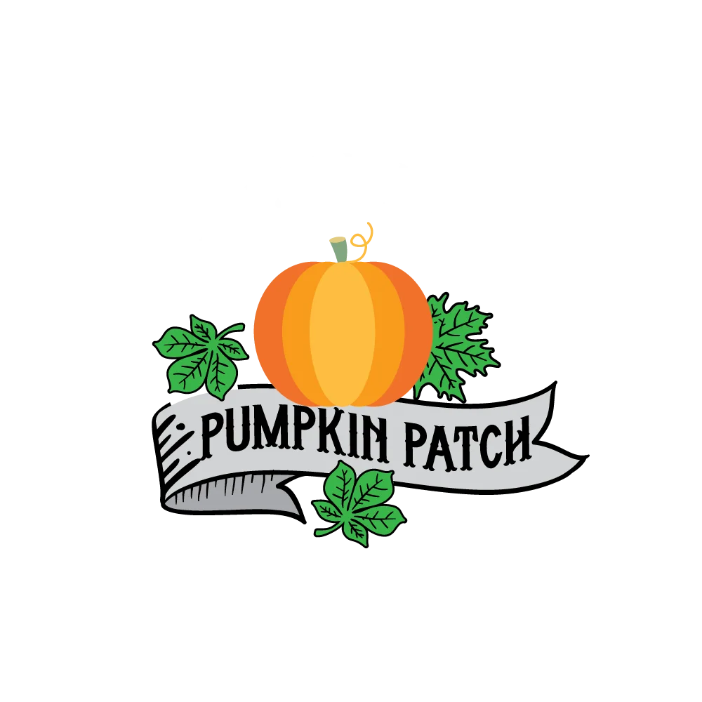 Rustic Autumn Harvest Pumpkin Patch Clipart with Decorative Banner