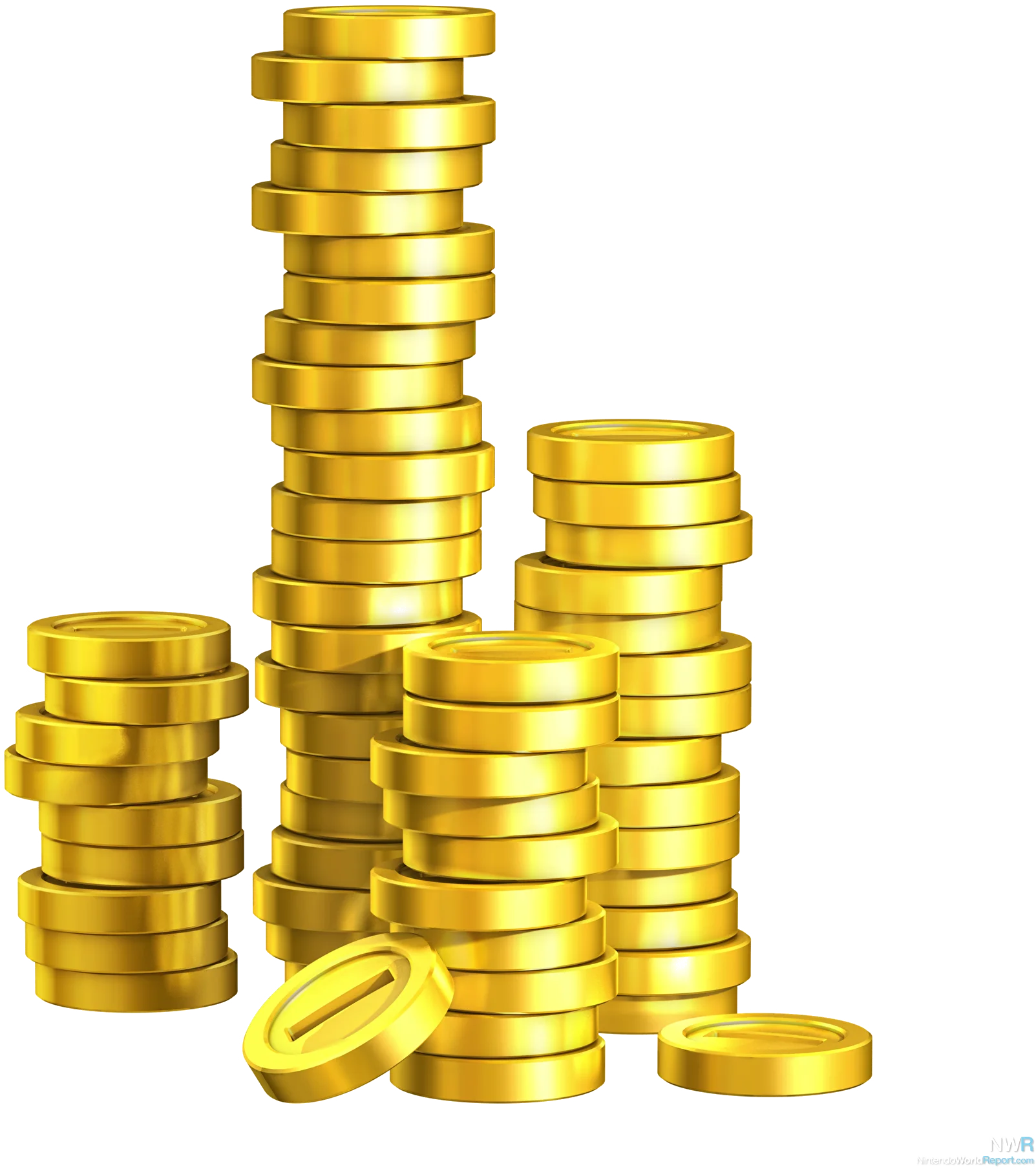 Shiny Golden Coin Stack Clipart: Wealth and Prosperity Illustration