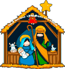Adorable Cartoon Christmas Nativity Scene Clipart with Peaceful Stable Characters