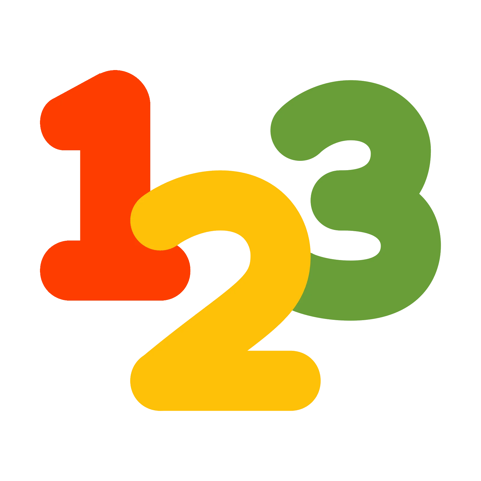 Colorful 123 Numbers Clipart Design for Educational Materials and Learning