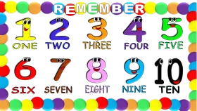 Colorful Learning Numbers Clipart: Fun Educational Graphic for Children's Counting Skills