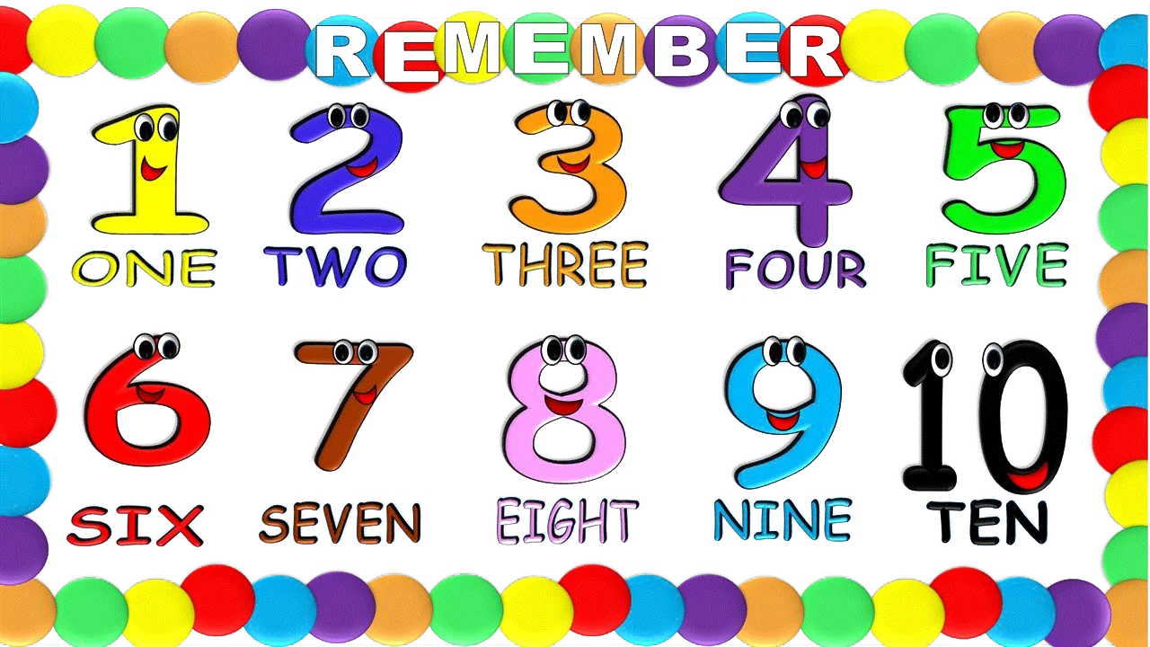 Colorful Learning Numbers Clipart: Fun Educational Graphic for Children's Counting Skills