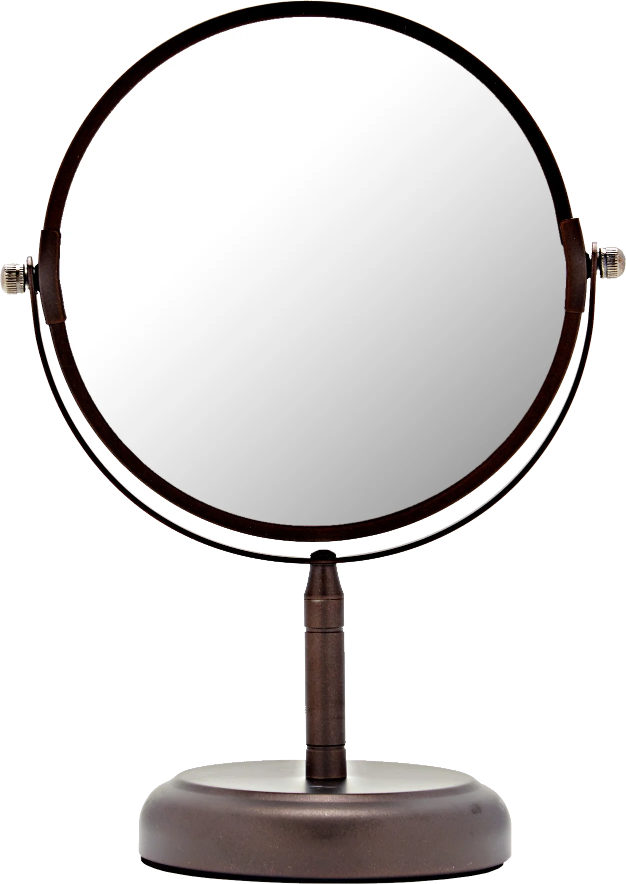 Elegant Double-Sided Tabletop Vanity Mirror Clipart in Muted Bronze Finish
