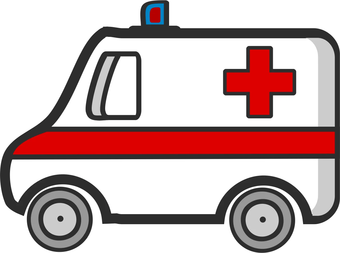 Emergency Medical Services Cartoon Ambulance Clipart Illustration Design
