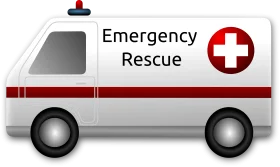 Emergency Rescue Ambulance Vehicle Professional Clipart Design Element