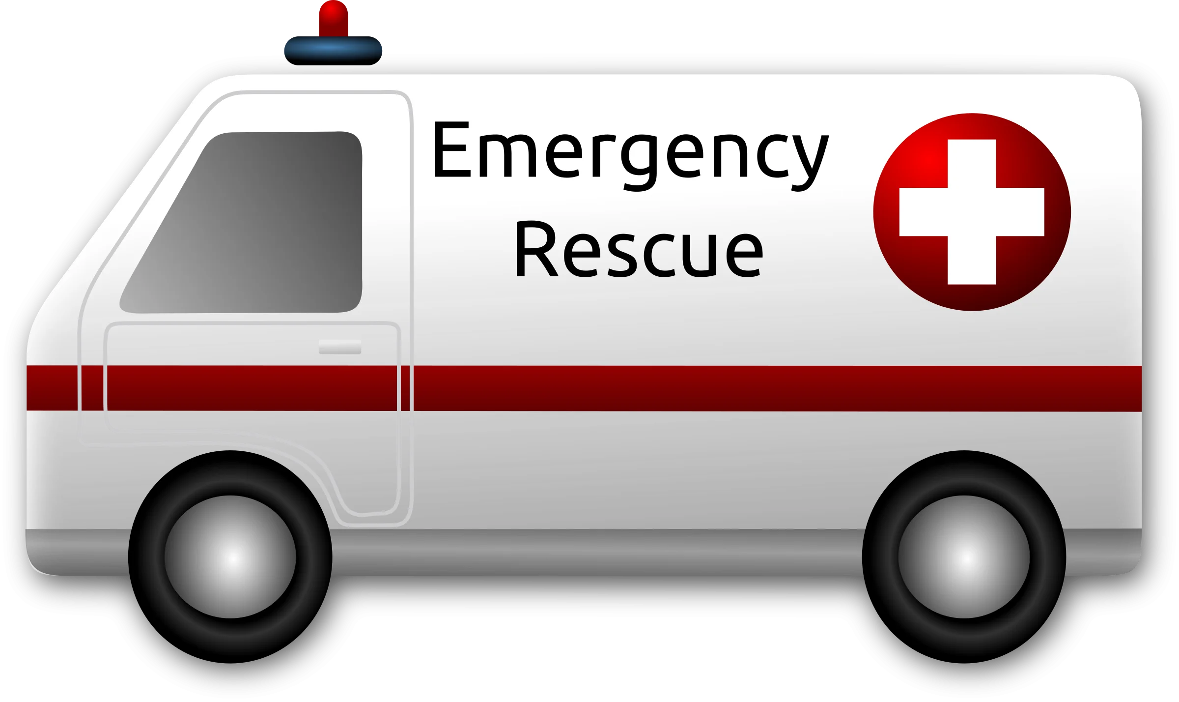 Emergency Rescue Ambulance Vehicle Professional Clipart Design Element