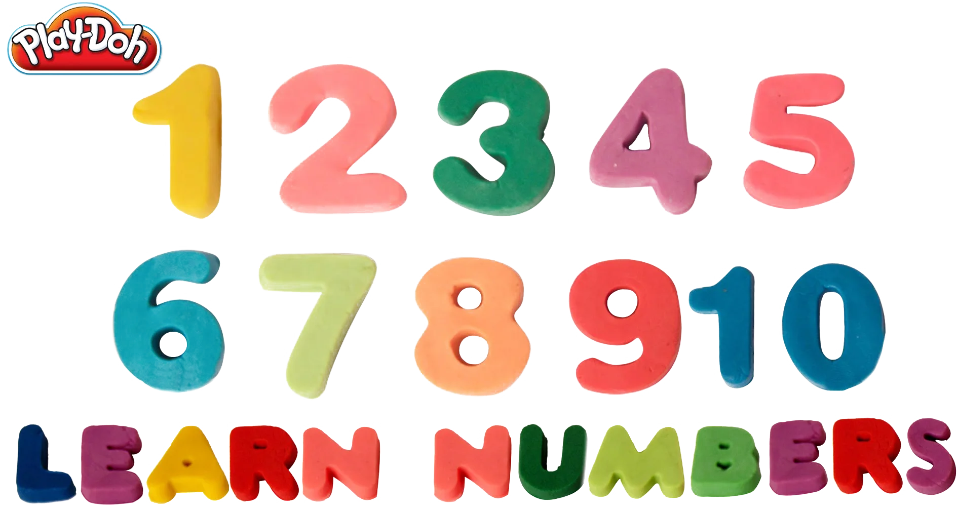 Playful Play-Doh Style Learn Numbers Clipart for Kids Educational Fun