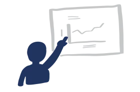 Professional Business Presentation Clipart with Ascending Graph Visualization