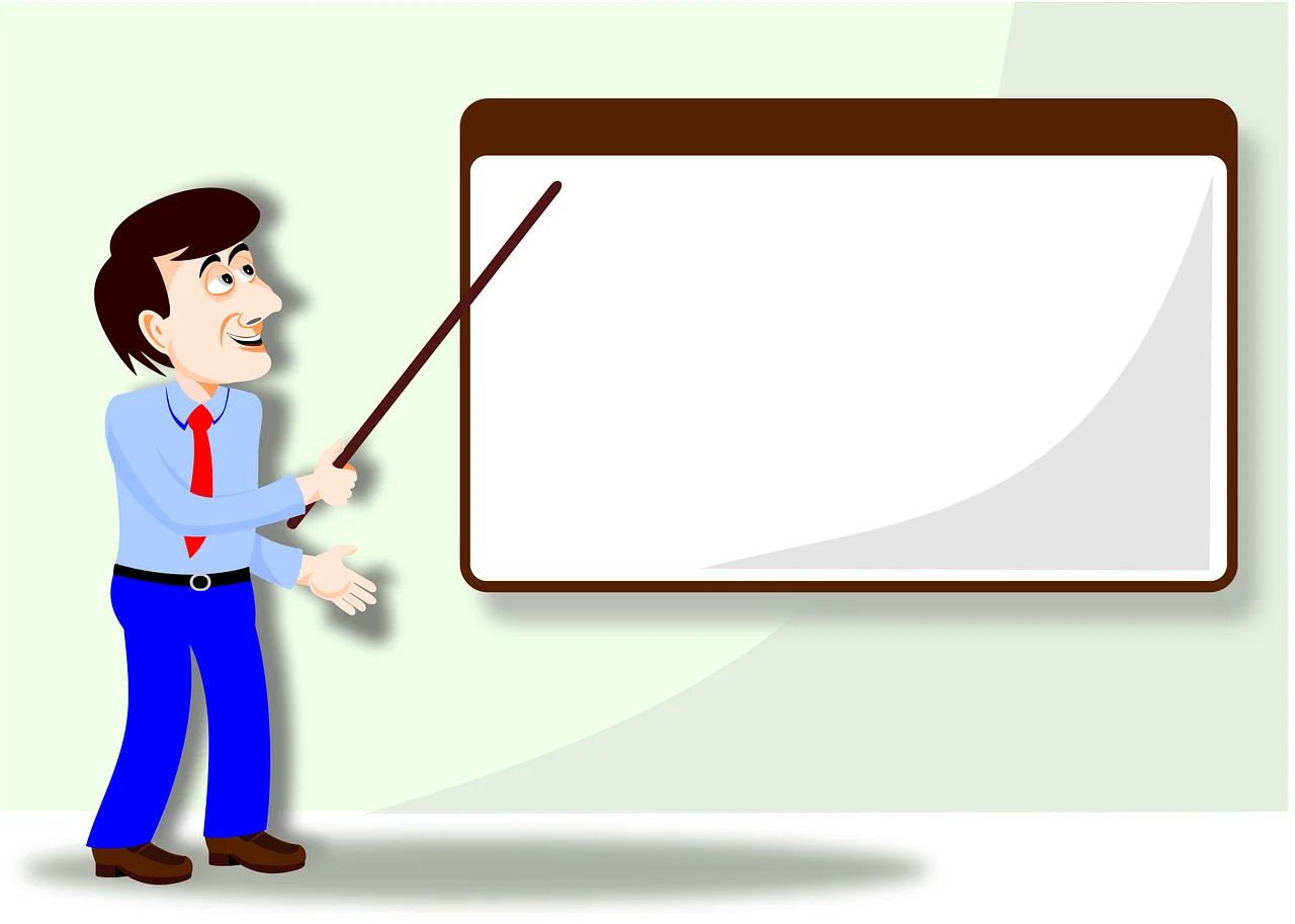 Professional Business Presenter Delivering Engaging Presentation Clipart Illustration
